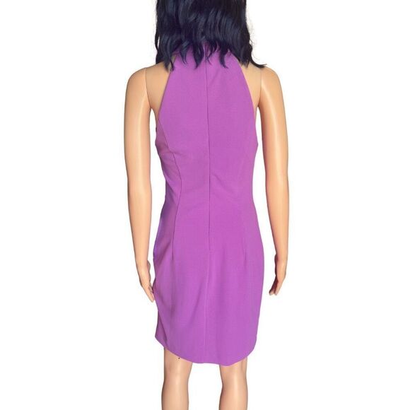 NWT Rachel Rachel Roy Harland Halter Sheath Dress Small Purple Wedding Guest - Picture 5 of 6